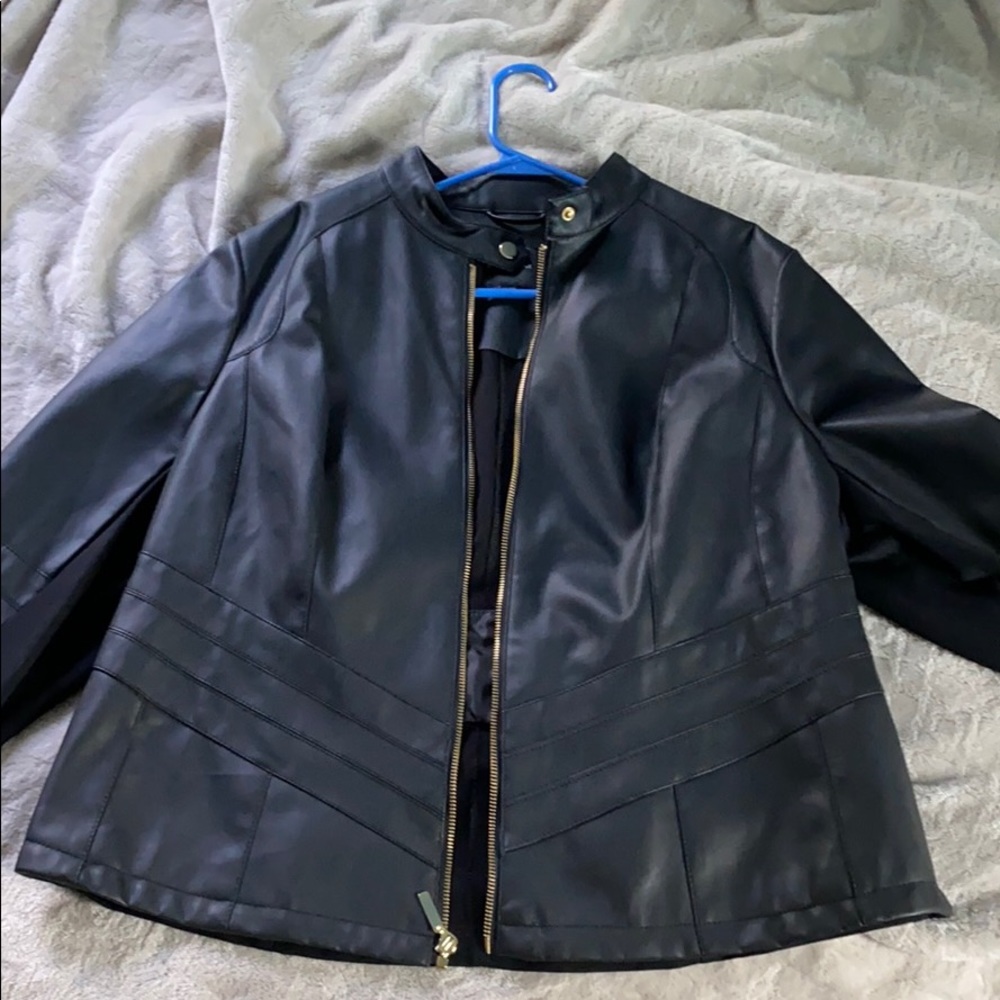 Black leather jacket